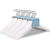 SONGMICS Perchas de Madera para niños 20 Unidades- Perchas para Ropa Infantil Madera de Arce con Muescas- Gancho…